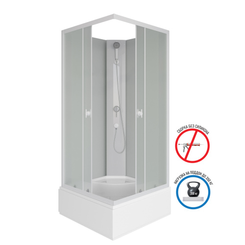 Душевая кабина Niagara Promo P100/26Q/MT/BK 100х100 квадратная без крыши ориентация универсальная